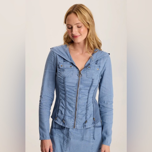 XCVI Jackets & Blazers - XCVI $159 BALVINO LINEN RUCHED CORD